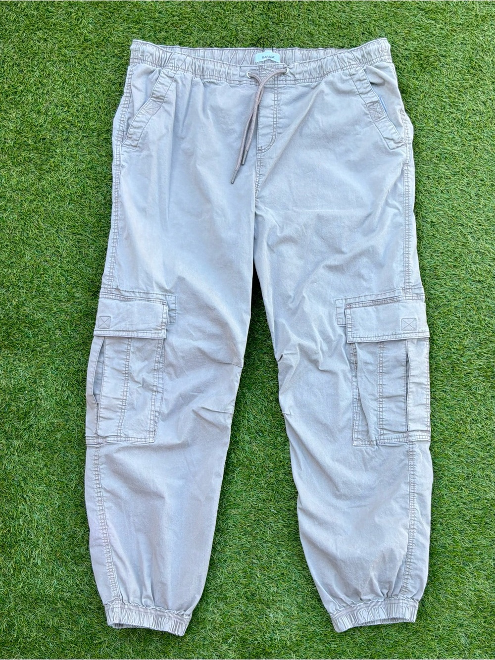 Garage Beige Cargo Jogger Pants Size XL